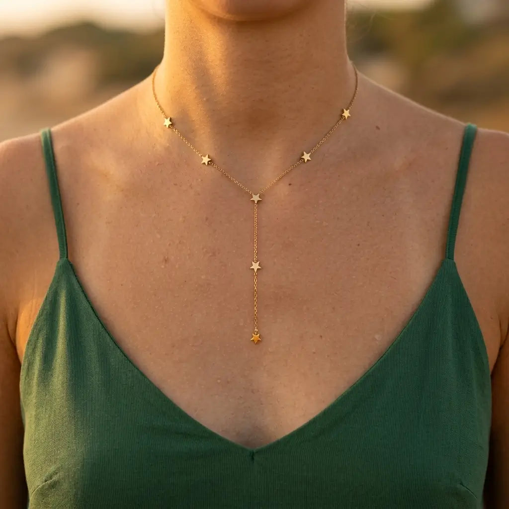 Star Y-Drop Station Necklaces