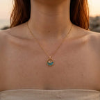 Whale in Blue Glass Stone Necklaces
