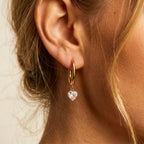 Amour Heart Hoop Earrings