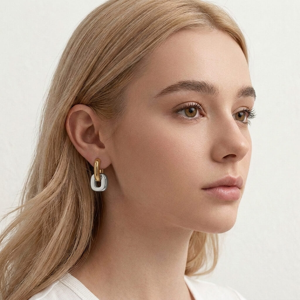 Torin Earrings‑Two‑Tone