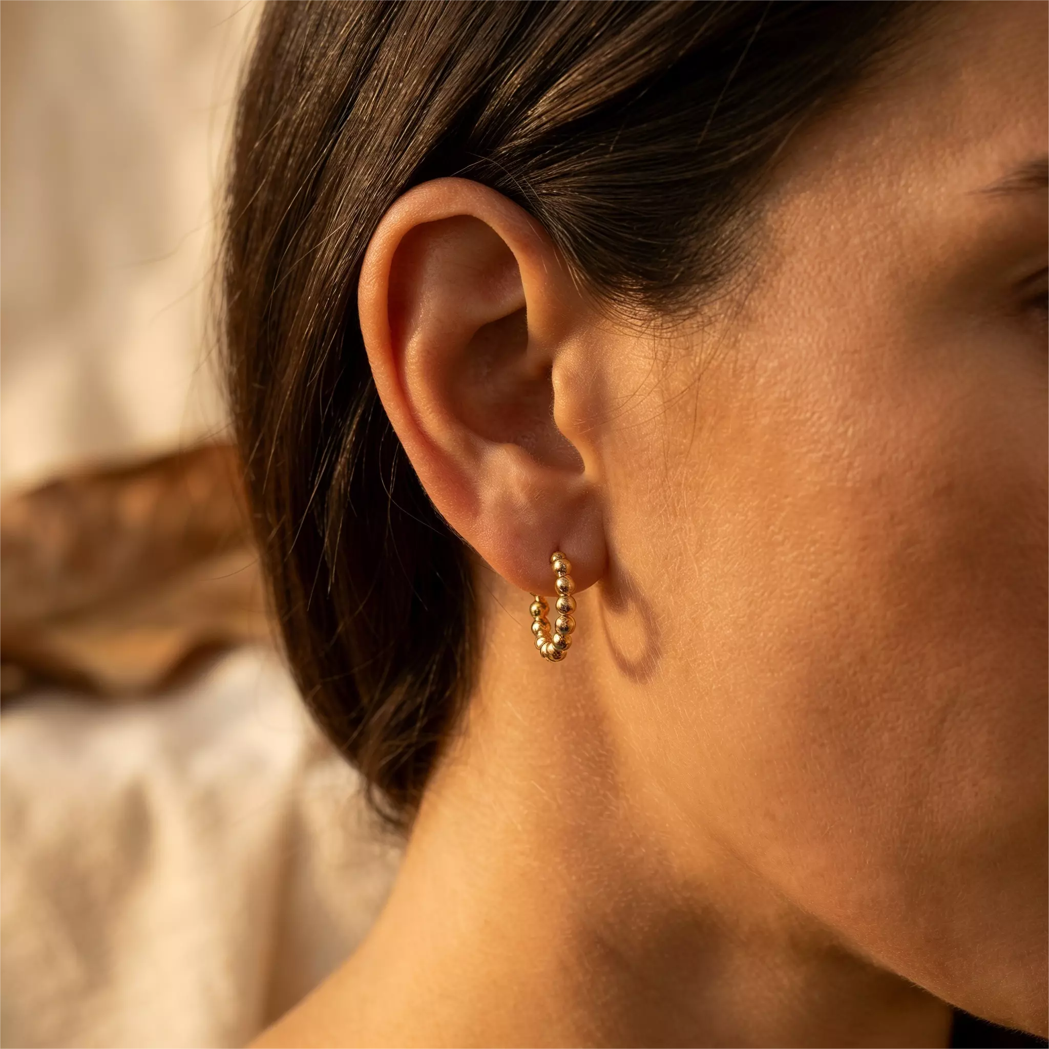 Beaded Hoop Earrings