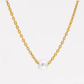 Dainty Single Pearl Slide Necklaces