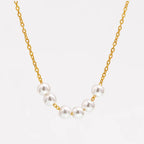 Six Pearl Station Chain Necklaces