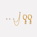 Vera Earrings‑Gold‑Clear