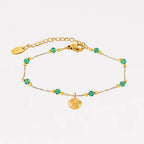 Emerald Crystal Shell Bracelet
