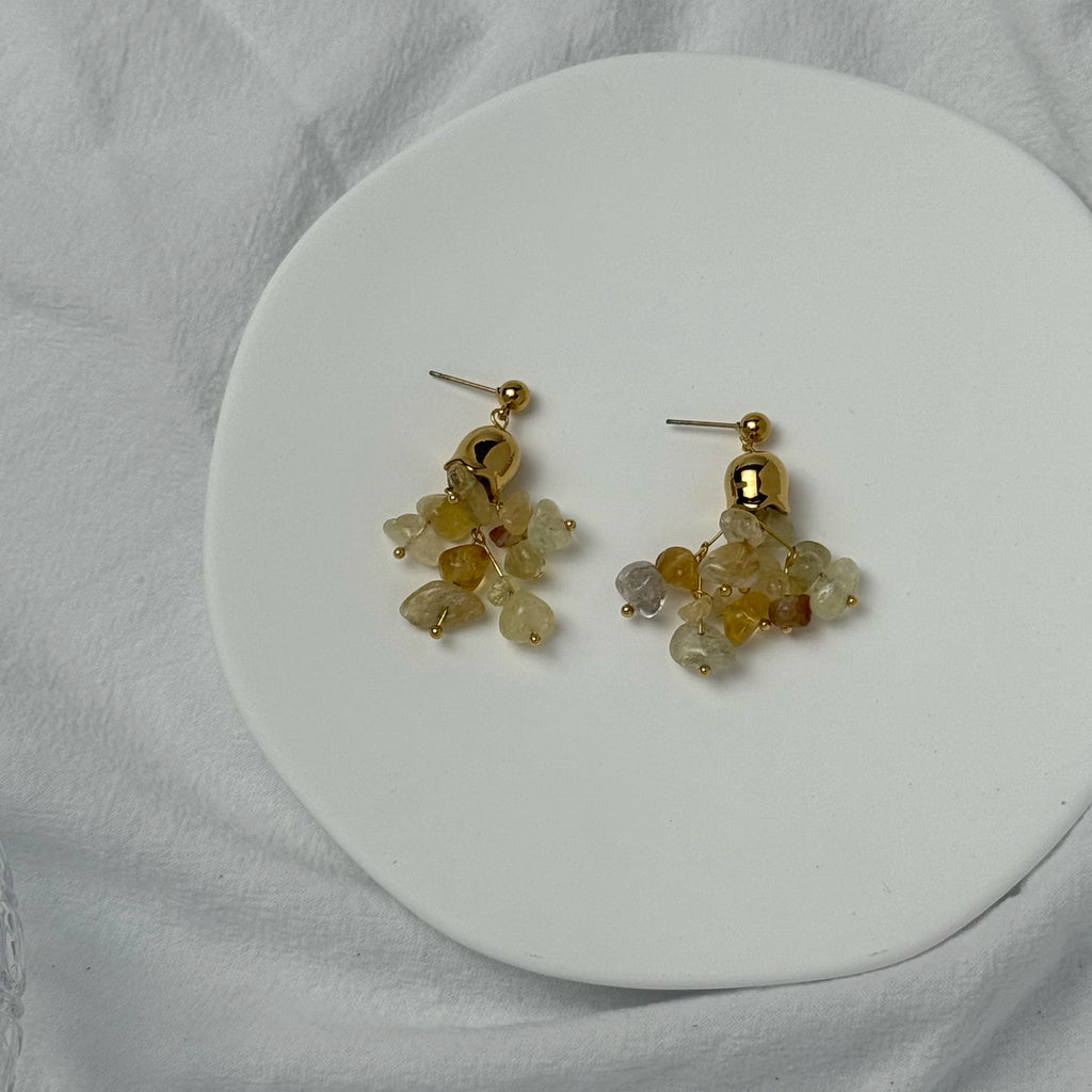 Sunset Citrine Bell Earrings