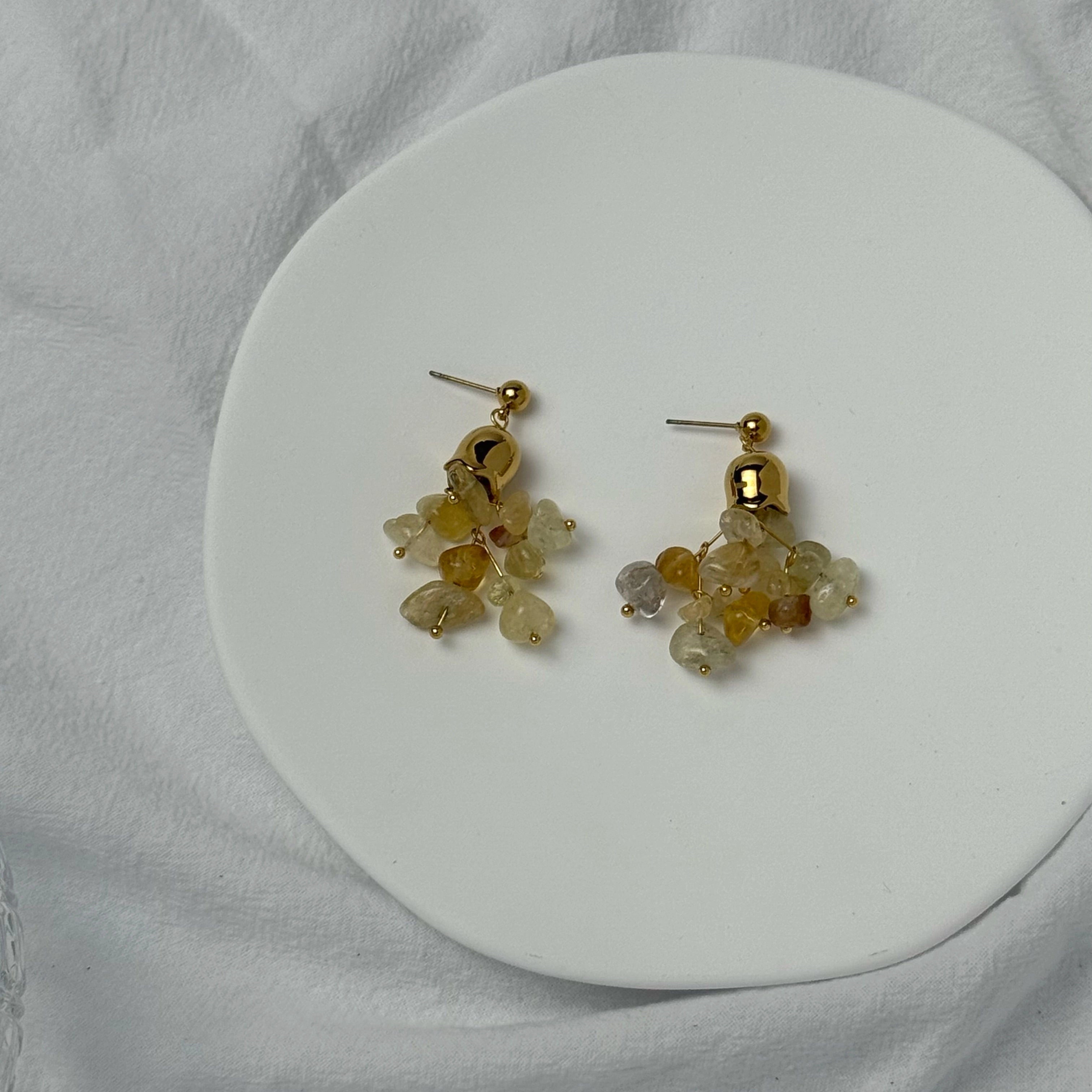 Sunset Citrine Bell Earrings