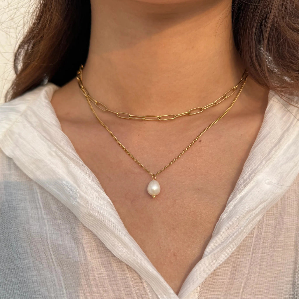 Aura Pearl Layered Necklace