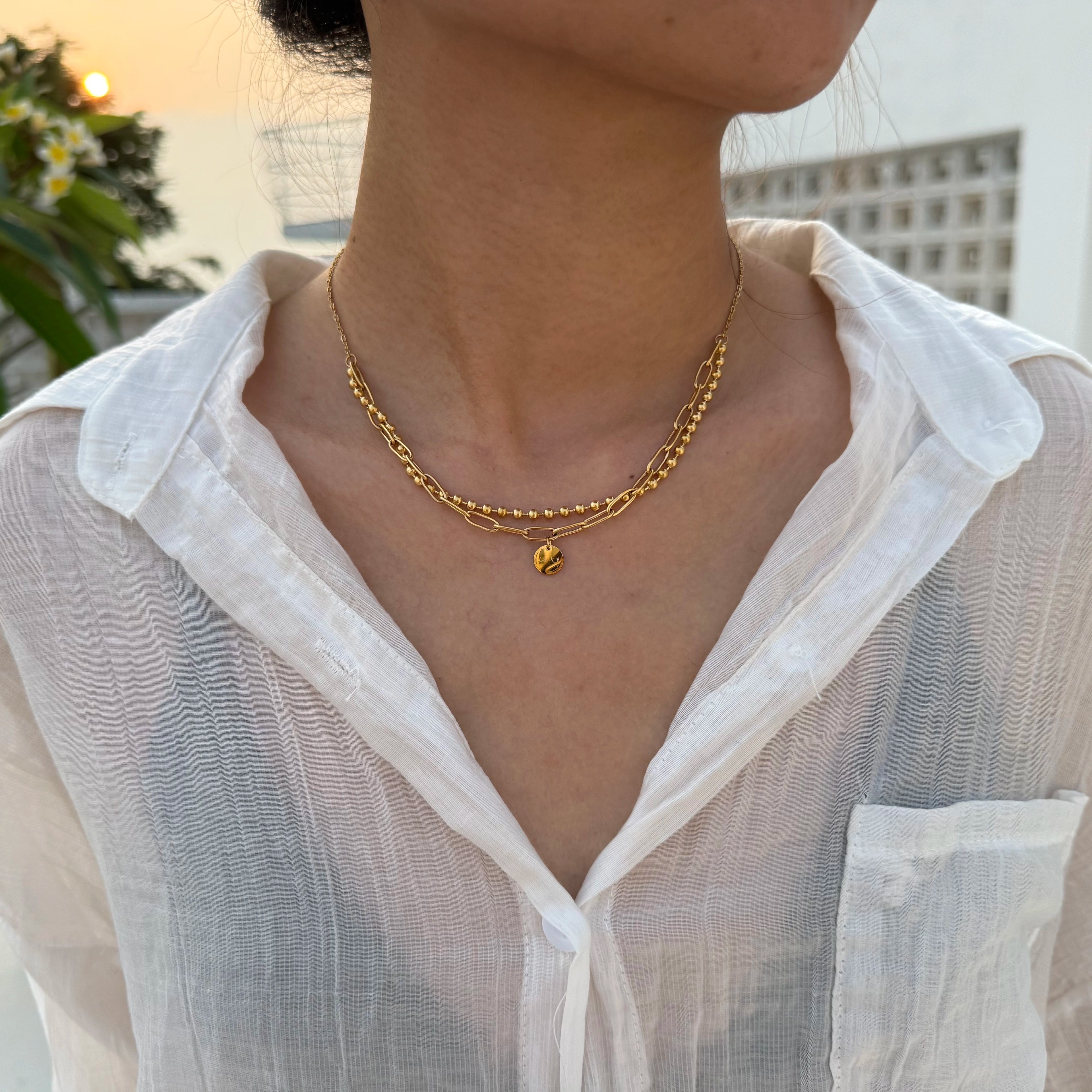 Lucky Charm Layered Station Necklaces+Bracelets | Jewelry Set