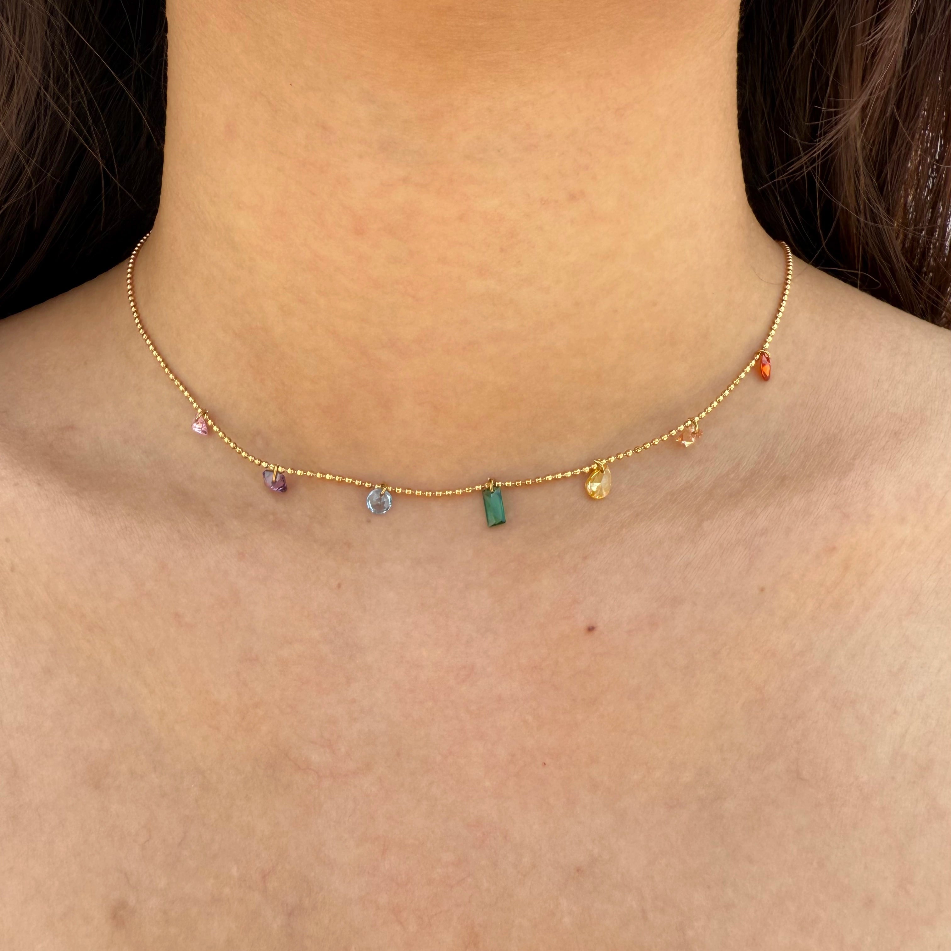 Rainbow Drop Bracelets+Necklace | Jewelry Set