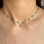 Emerald Crystal Shell Necklaces