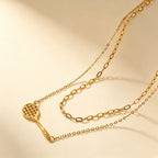 Tennis Racket Layered Necklaces