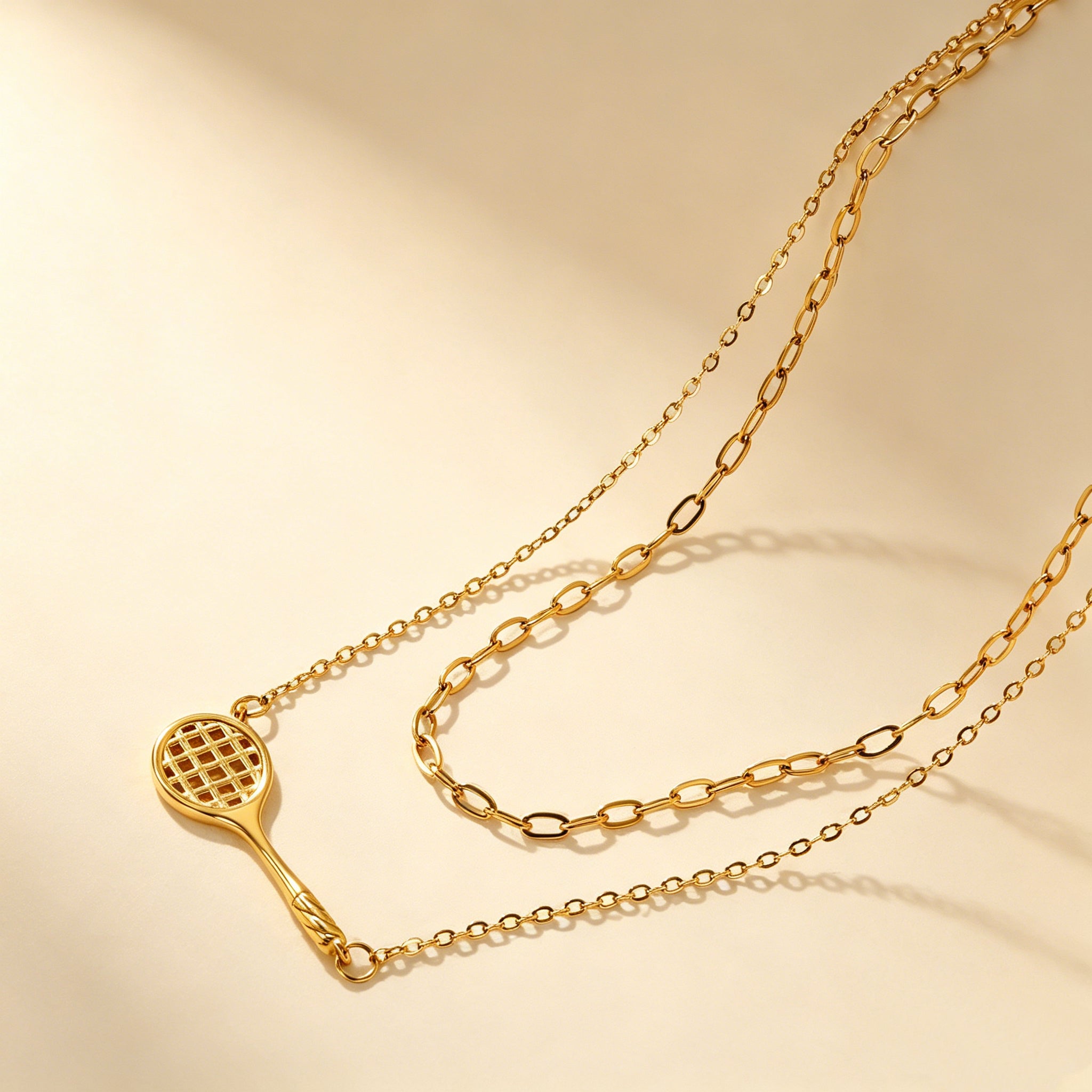 Tennis Racket Layered Necklaces