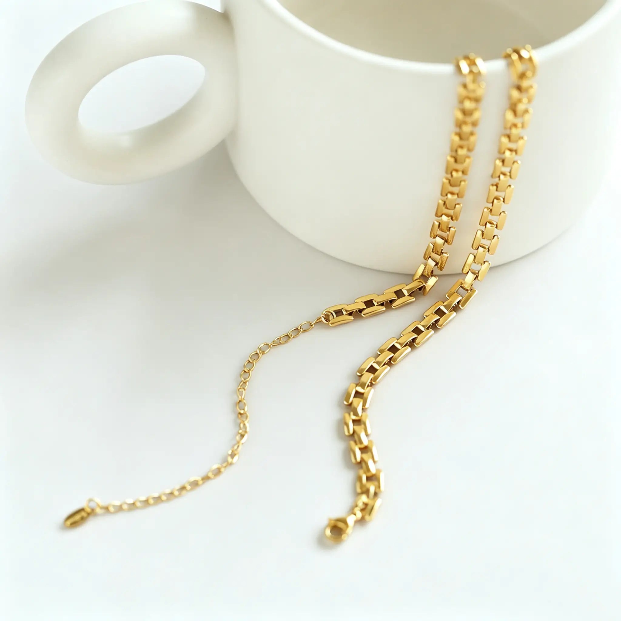 Bold Watch Link Choker Necklaces