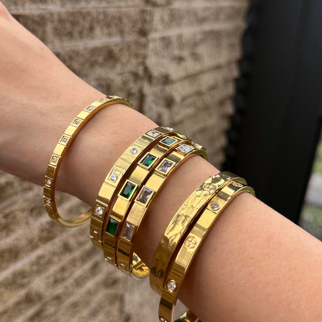 Geo Zircon Bangle