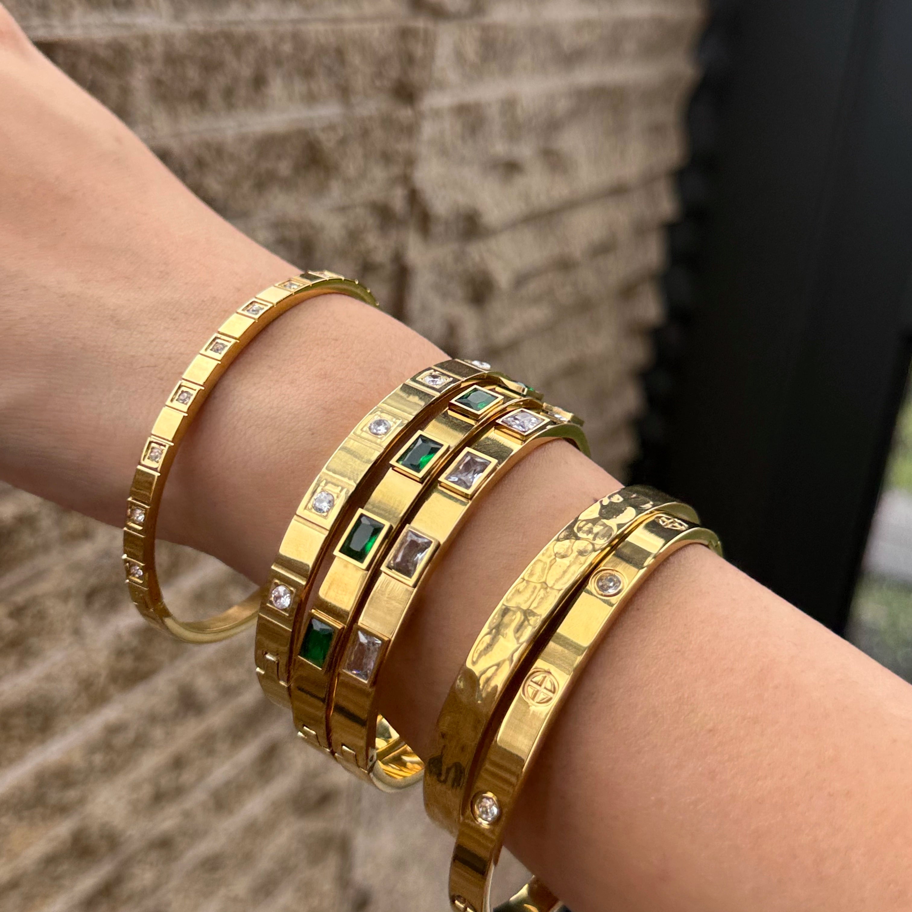 Geo Zircon Bangle