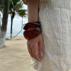 Honey Amber Resin Bangle