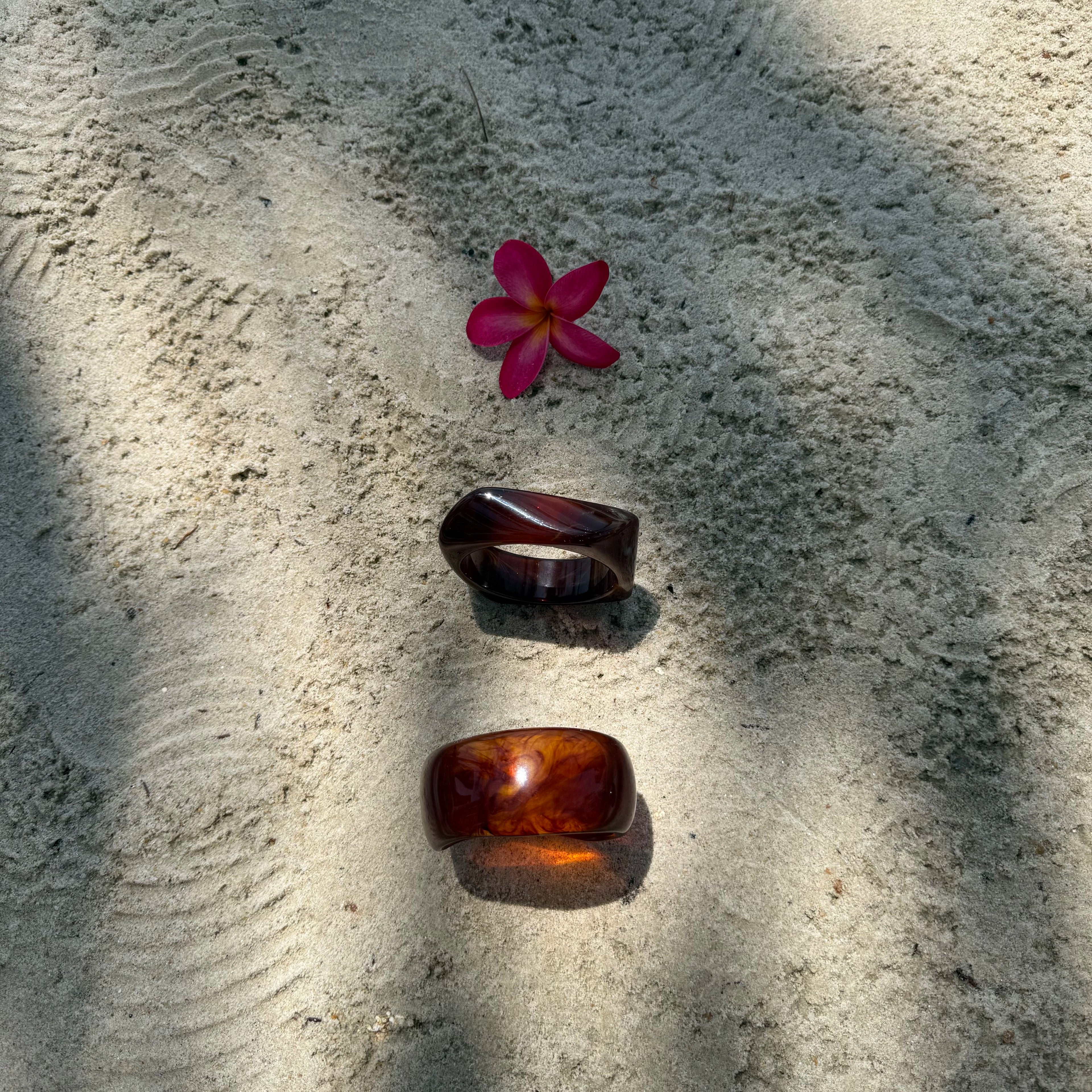Amber Swirl Resin Bangle