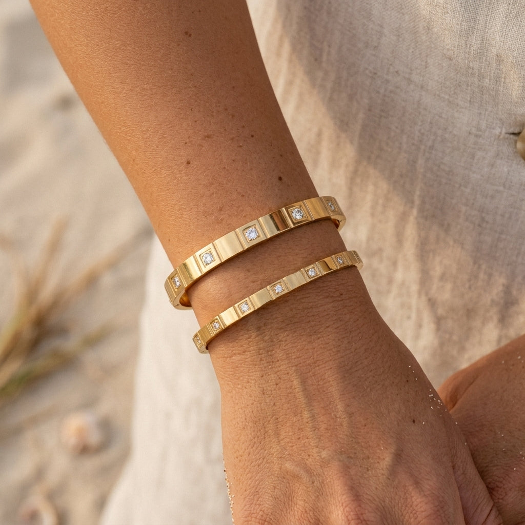 Geo Zircon Bangle