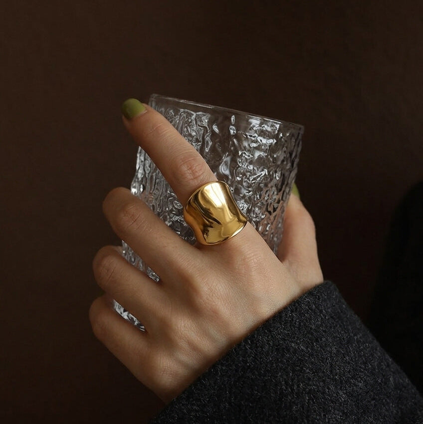 Sculpt Ring‑Gold