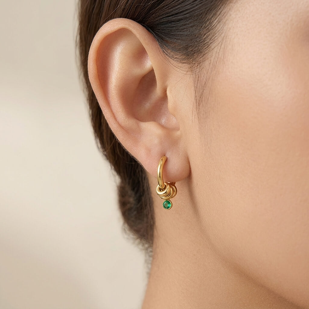 Kaelin Earrings‑Emerald