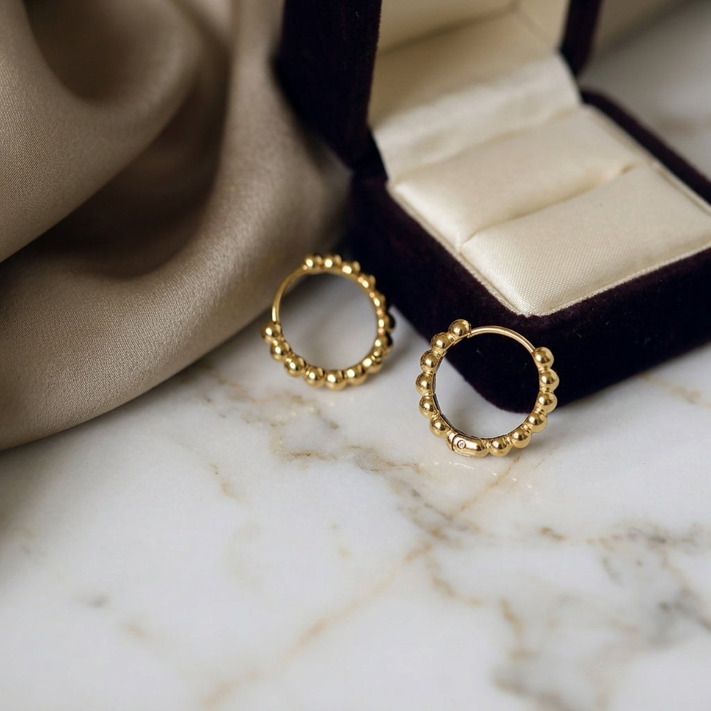 Beaded Hoop Earrings