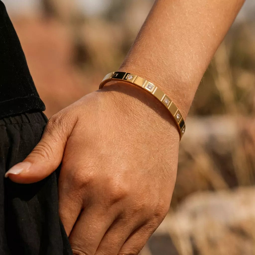 Geo Zircon Bangle
