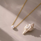 Dainty Single Pearl Slide Necklaces