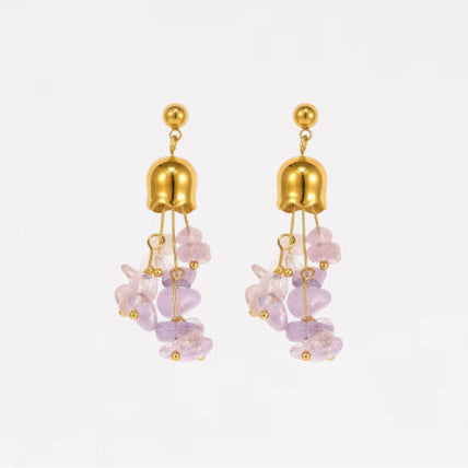 Dusk Amethyst Bell Earrings