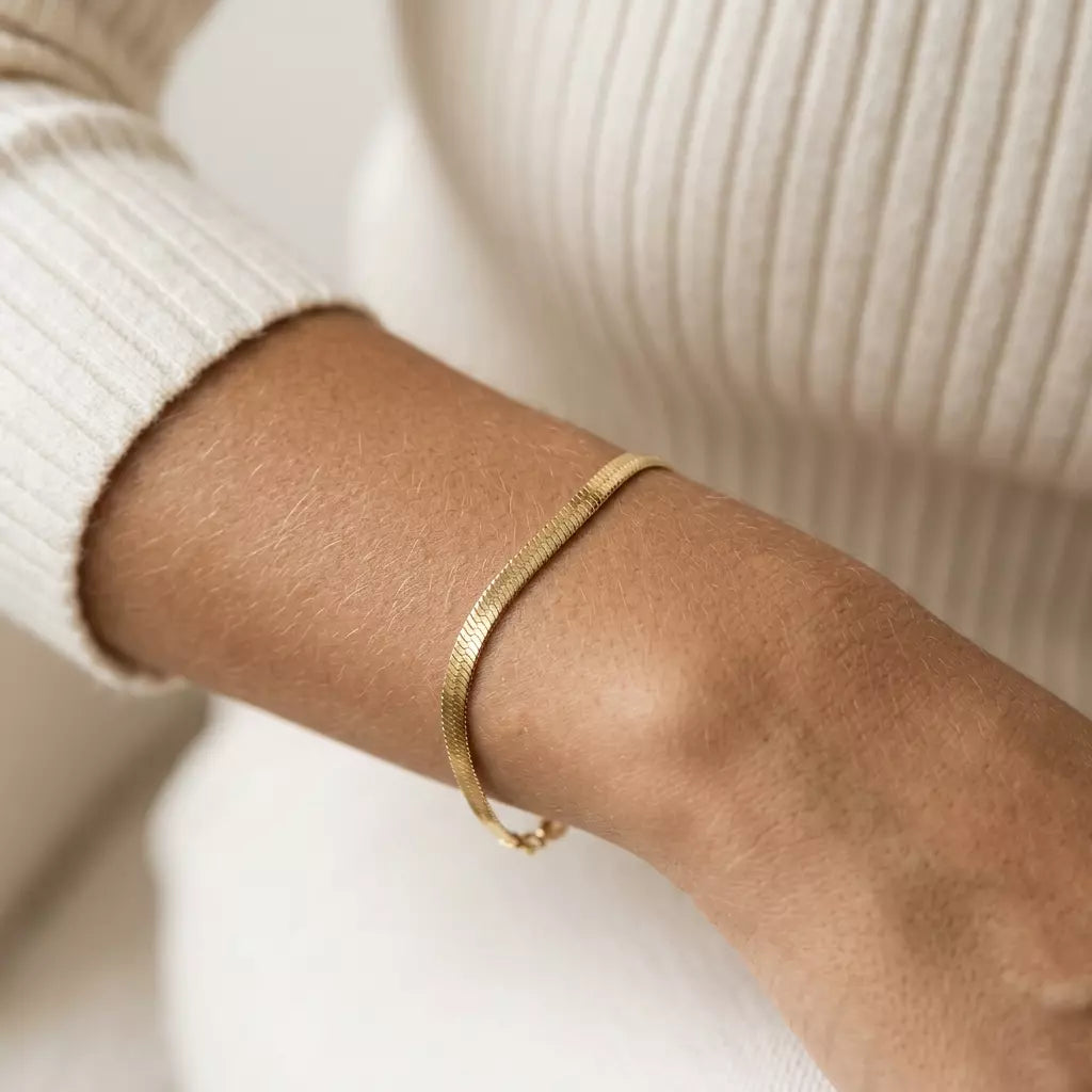 Flat Snake Bracelets + Necklace | Jewelry Set