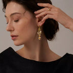 Sunset Citrine Bell Earrings