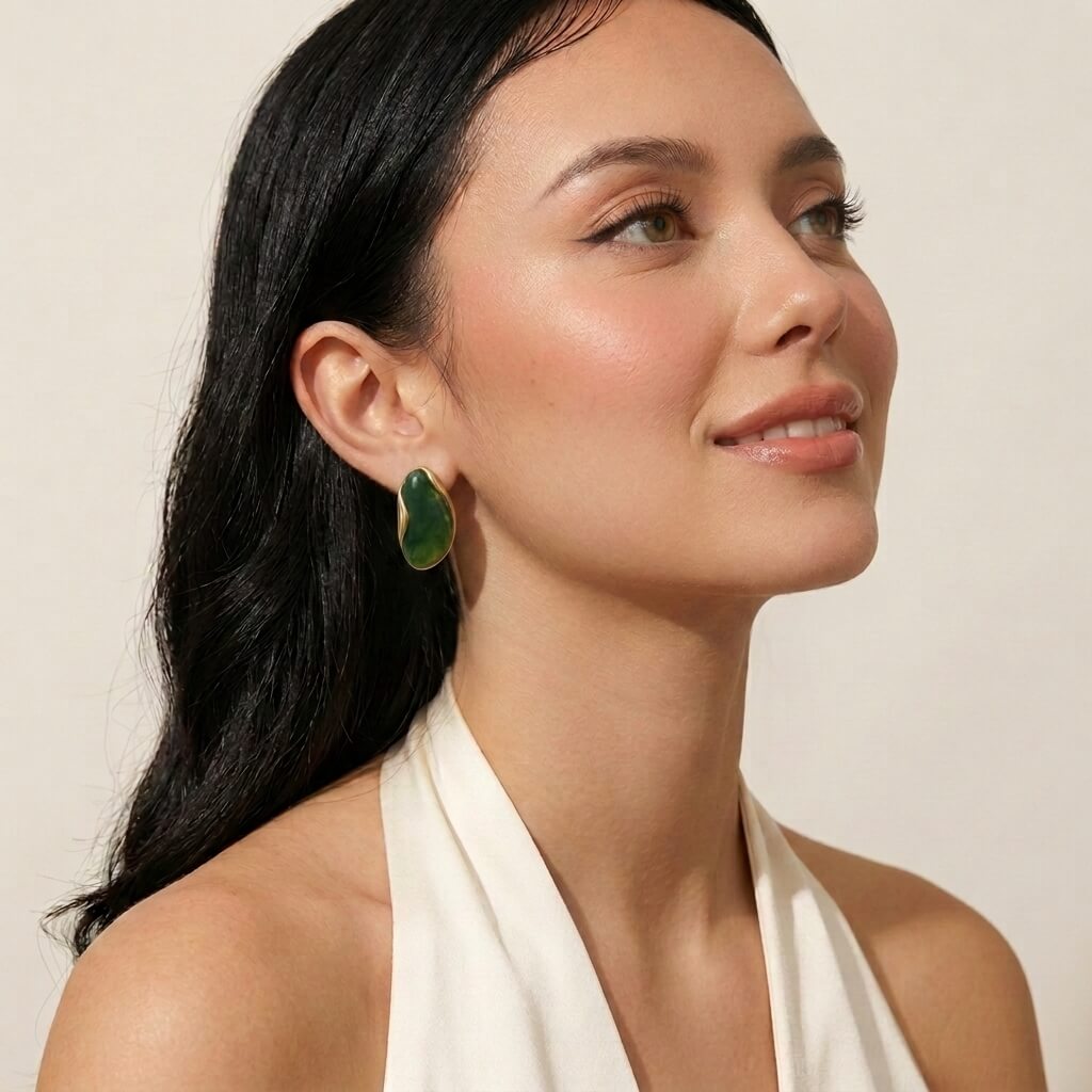 Elowen Earrings‑Green