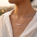 Six Pearl Station Chain Necklaces
