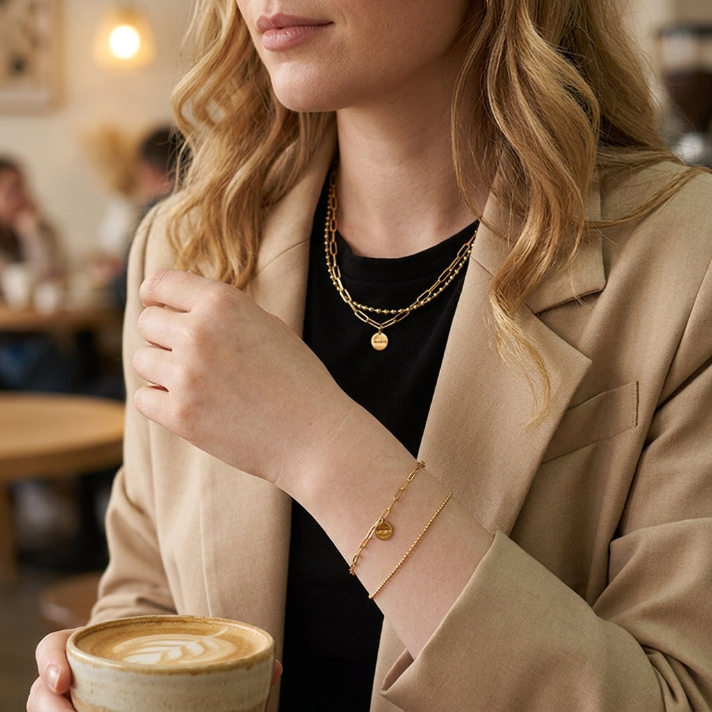 Lucky Charm Layered Station Necklaces