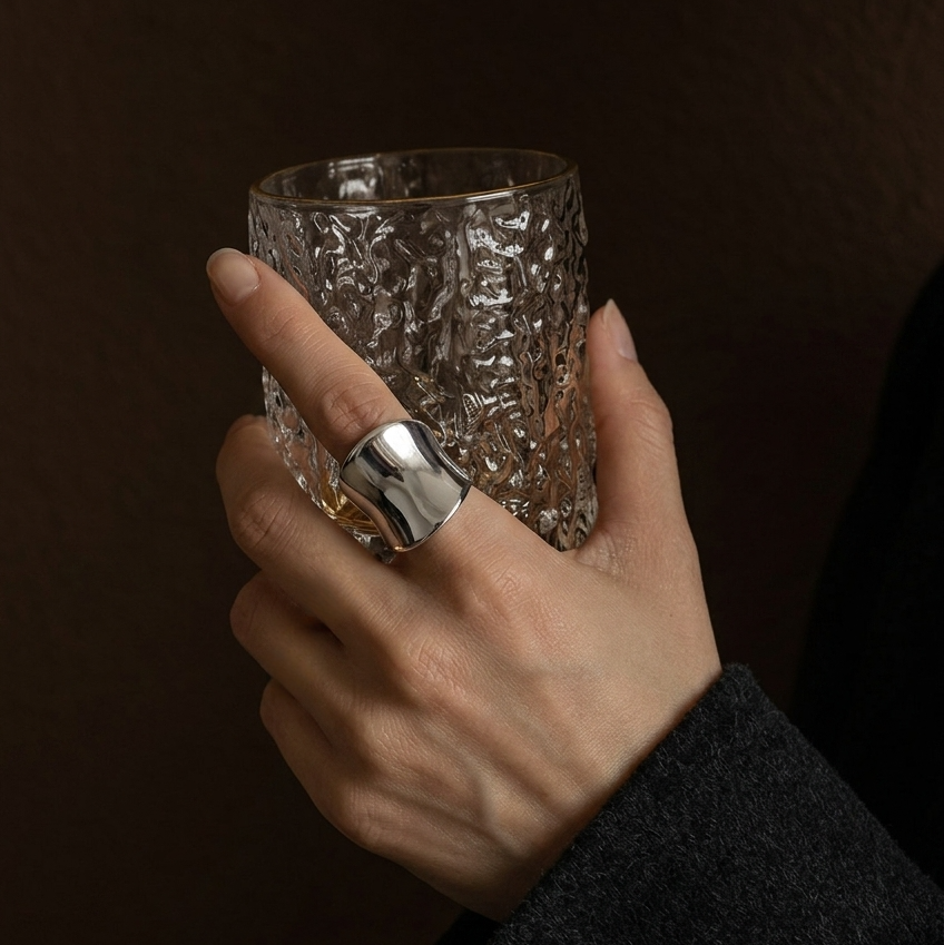 Sculpt Ring-Silver