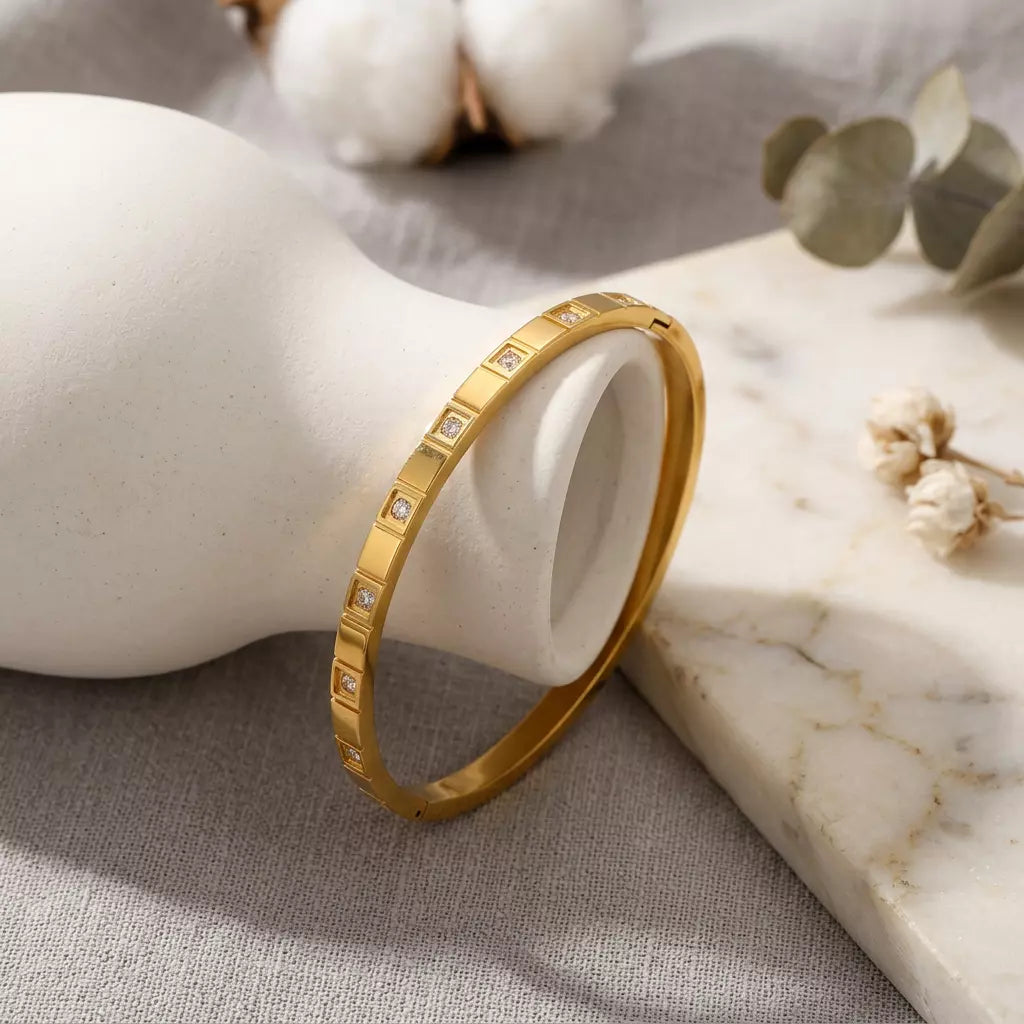 Geo Zircon Bangle