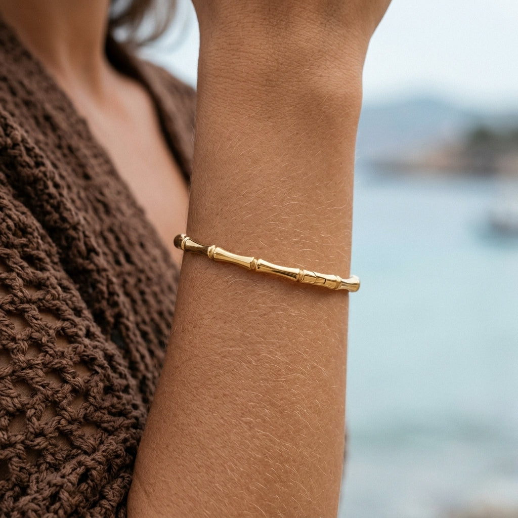 Bamboo Hinged Bangle