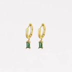 Emerald Baguette Earrings