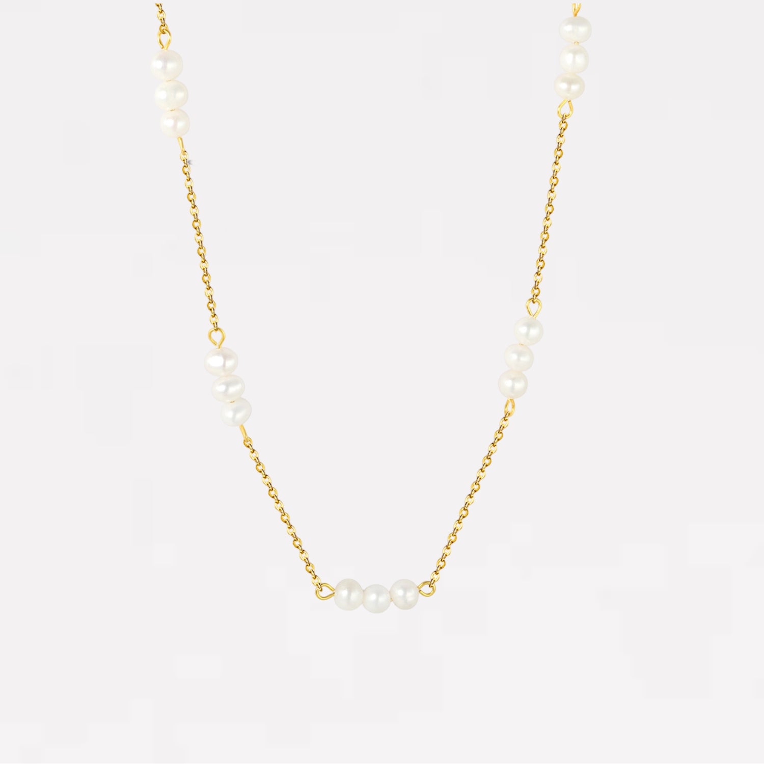 Freshwater Pearl Station Necklaces