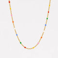 Rainbow Enamel Bead Necklaces