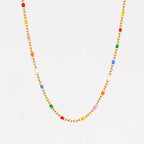 Rainbow Enamel Bead Necklaces