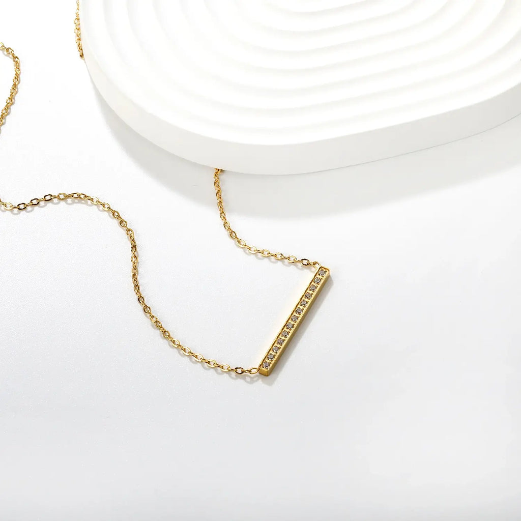 Pavé Bar Necklaces