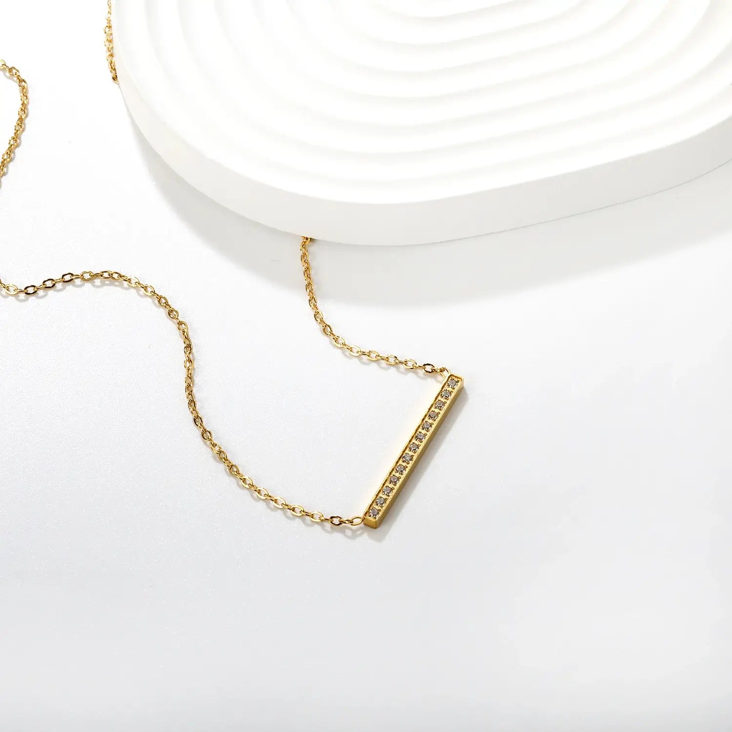 Pavé Bar Necklaces