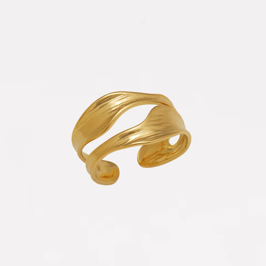 Flow Ring‑Gold