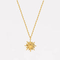 Gold Sunburst Pendant Necklaces