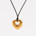 Hollow Heart Cord Adjustable Necklaces
