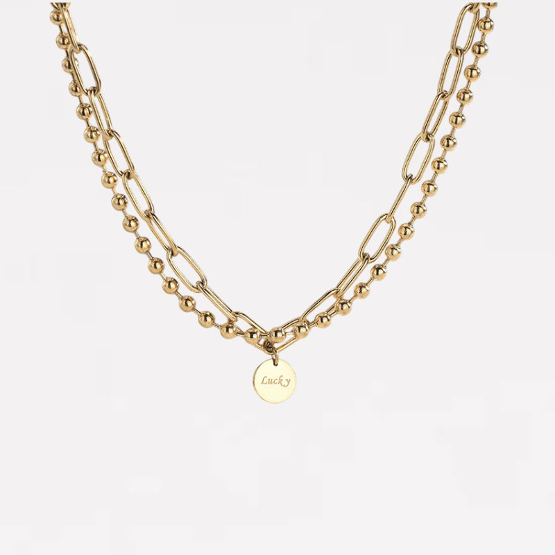 Lucky Charm Layered Station Necklaces