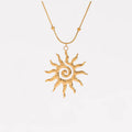 Hammered Sun Spiral Choker Necklaces