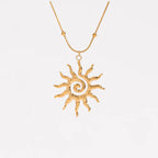 Hammered Sun Spiral Choker Necklaces