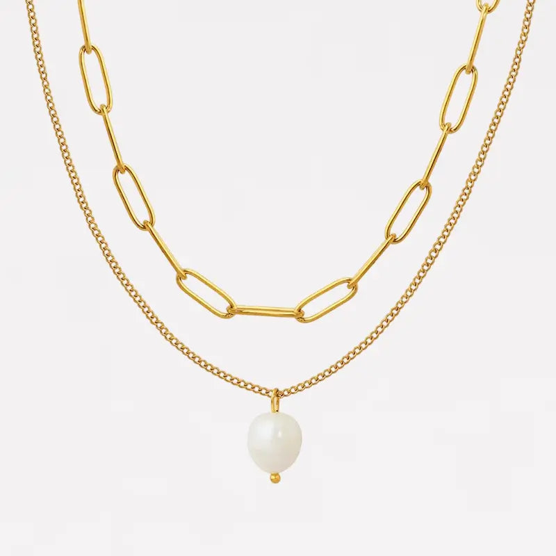 Aura Pearl Layered Necklace